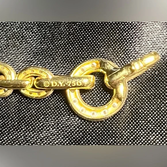 David Yurman 18K Gold Pavé Diamond Bracelet – 2.18 Carats |  Authentic + Box - Picture 9 of 10